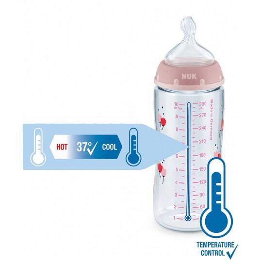 Бутылочка NUK First Choice Plus с индикатором температуры с силиконовой соской