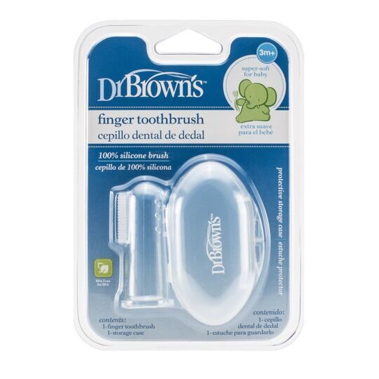 Щетка зубная силиконовая на палец с контейнером Dr. Brown's